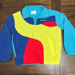 Aime Leon Dore Color Blocked Nylon Pullover Windbreaker Retro Men Sz Medium Rare